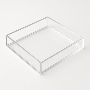 Plateau de service en acrylique transparent rectangulaire carré plateau de service en acrylique de haute qualité prix abordable - Product Image 6