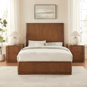 Mesita de Noche Moderna de Madera Maciza con Cajón, Panel Acanalado, para Hotel, Apartamento, Dormitorio - Product Image 6