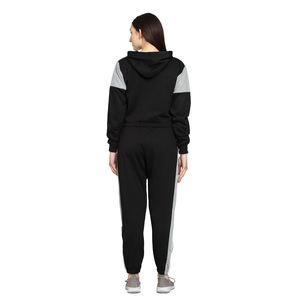 Ensemble deux pièces pour femme : sweat à capuche court et pantalon de survêtement décontracté, coupe classique, idéal pour le yoga, la gym et le fitness – Service OEM disponible - Product Image 2