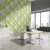 Panneau acoustique en fibre de polyester, forme de lune 3D, panneau acoustique pour animaux de compagnie, panneau mural modulaire absorbant le son