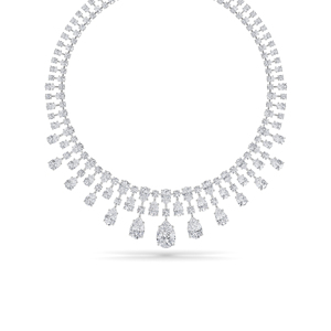 สร้อยคอเพชรสีโรสโกลด์ที่สวยงามพร้อมหินตัดแบบผสมดีไซน์แบบหยดสำหรับโอกาสพิเศษ - Product Image 6