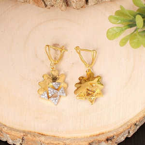 Pendientes de gota de piedra de diamante CZ blanco de plata de ley 92,5 al por mayor colgante de moda colgante con chapado en rodio material principal de oro rosa - Product Image 4