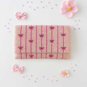 Amore Beaded <b>Clutch</b>, Romantic Beaded <b>Bag</b>, Love Purse, Aesthetic <b>Pink</b> <b>Clutch</b>, Elegant Valentine <b>Bags</b>, Cute Date Night Purseft - Product Image 6