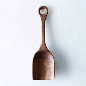 Cuillère à soupe en bois massif traditionnel fait à la main ustensile en bois naturel pour la cuisine cuisine servant la salade de riz à long manche Durable - Product Image 3