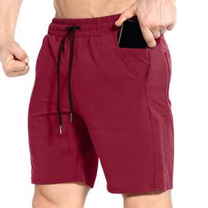 Pantalones cortos bordados de algodón y poliéster 100% para hombre, ropa con cordón de patrón sólido transpirable de secado rápido a la venta - Product Image 6