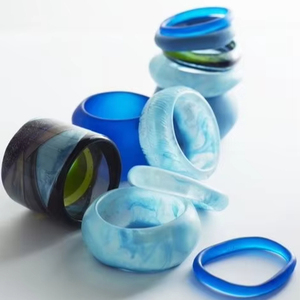 Boho diseñador de moda joyería resina brazalete geométrico regalo mármol ámbar Irregular acrílico pulsera para mujeres niñas - Product Image 6