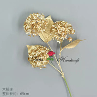 QSLH - E019 Vente en gros de plantes dorées, branches suspendues, fleurs à longue tige, fleurs artificielles dorées suspendues au plafond, décoration de mariage