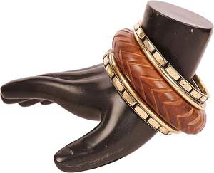 Ensemble de bracelets de mode faits à la main avec des bijoux en laiton et en bois et des accessoires bijoux de mode pour la maison fête de mariage - Product Image 1