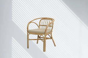 Sillón de Ratán Acolchado Moderno Dolvio - Silla de Diseño Elegante y Cómodo para Sala de Estar, Hogar, Bar, Comedor, Tejida a Mano - Product Image 2