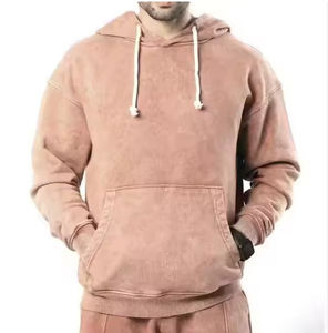 Conjunto Deportivo con Capucha y Estampado para Hombre, Pantalones Deportivos de Manga Larga con Lavado Ácido, 2 Piezas, Transpirable, Colores Personalizados, Precio Razonable - Product Image 5