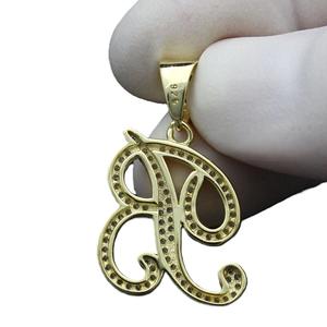 Pendentif en forme de lettre B, pendentif en diamant moissanite sans chaîne, argent sterling 925, pendentif glacé, cadeau d'anniversaire - Product Image 3