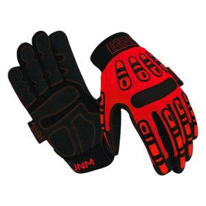 Guantes de cuero de trabajo mecánico antivibración de alto rendimiento Protección de seguridad reforzada resistente a cortes Resistente a impactos - Product Image 6