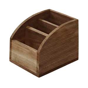 Organizador de Escritorio de Madera Rústico Vintage de 3 Ranuras, Estilo Granja, para Suministros de Oficina, Control Remoto, Organizador de Escritorio - Product Image 4