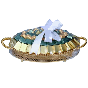 Bol à chocolat en métal doré de qualité supérieure bonbons porte-Dessert attrayant décoration de la maison bol de service au chocolat de table en vente - Product Image 5