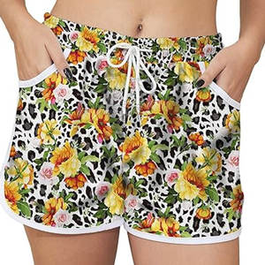 Pantalones cortos de playa con diseño de logotipo personalizado para mujer, pantalones cortos transpirables de secado rápido para adultos, pantalones cortos de verano para mujer - Product Image 1