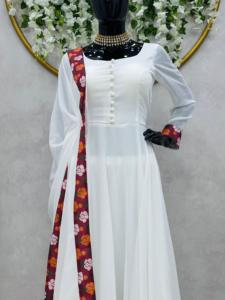 Beau costume de créateur-Pent et Dupatta avec dentelle - Product Image 4