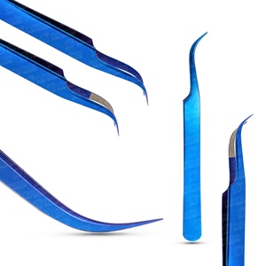 แหนบต่อขนตาสีฟ้าแบบญี่ปุ่นสแตนเลสดีไซน์ล่าสุดมีให้เลือกทุกสี - Product Image 3