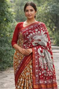 Nuevo Lanzamiento: Sari Maheshwari de Seda y Algodón Puro, Sari Tradicional Indio para Mujer, Disponible en Existencia - Product Image 5