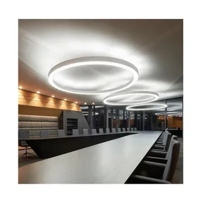 LN cincin langit-langit LED Modern, lampu gantung hiasan dalam ruangan dapat disesuaikan