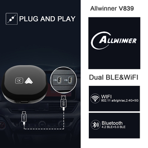 2in1 không dây Carplay Android Auto Adapter ai Hộp chuyển đổi có dây để cắm không dây & chơi phổ xe Dongle nhanh chóng kết nối - Product Image 4
