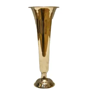 金色金属金色设计时尚器皿大型独特花式装饰花瓶
