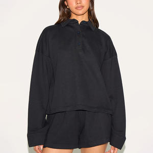 Sudadera personalizada para mujer con opciones de bordado de impresión de logotipo Jersey cómodo diseñado para trajes casuales de moda diaria - Product Image 3