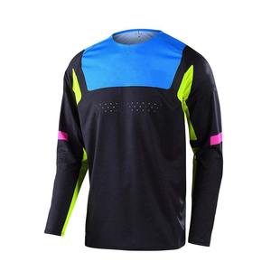 Maillot de moto à manches longues pour homme, à blocs de couleur, en polyester à séchage rapide, pour adultes, toutes saisons - Product Image 4