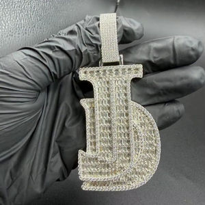 Colgante de Letra JD Personalizado de Moissanita Estilo Hip Hop, Plata 925 con Diamante de Corte Baguette, Joyería Fina, Colgantes y Dijes - Product Image 4
