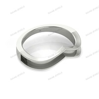 925 Sterling Silber Damen Ewigkeit Band Ring Feiner Schmuck Blank Curved Wide Channel Wishbone Neues Design Mit Überzug Geschenk