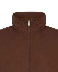 Mens Brown Lightweight <b>Zip</b> <b>Up</b> <b>Jacket</b> High Neck Windproof Casual Canvas Outerwear With Pockets For Autumn Winter Daily Wear Mens - Product Image 5
