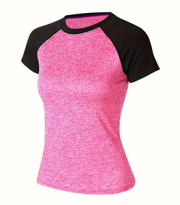 T-shirt Femme Top Yoga Gym Slim Fit Sport Blank Ladies Shirts Sexy respirant Running Training Clothes Streetwear Tops for Women - Product Image 5