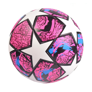 Ballon de football d'entraînement en cuir PU en gros, taille 3 4 5, logo personnalisé imprimé, ballon de football pour jeunes en vrac - Product Image 1