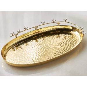 Bandeja ecológica de metal dorado para servir chocolate, soporte para postres de la mejor calidad para fiestas de boda - Product Image 3