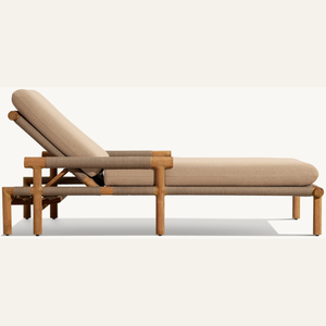 เตียงอาบแดดพับได้ ลดราคาพิเศษ ผลิตจากไม้สักคุณภาพดี ดีไซน์ทันสมัย สำหรับหนึ่งท่าน - Product Image 3