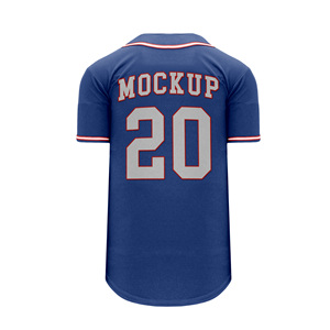 Respirant maille Jersey broderie cousu nom numéro adulte personnalisé impression numérique Fans Baseball chemises 100% Polyester col en v - Product Image 2