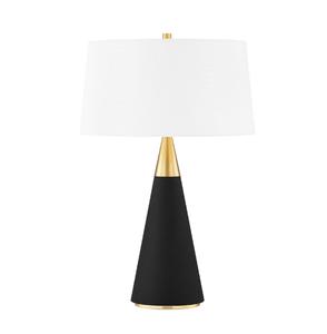Lampe de table moderne de couleur noire avec finition dorée à l'aspect classique pour la maison, l'hôtel, les villas, la table d'appoint et l'éclairage décoratif. - Product Image 1