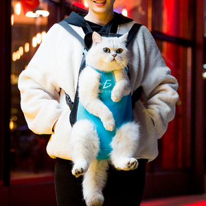 กระเป๋าเป้สะพายหลังสำหรับสัตว์เลี้ยงแบบพกพา ดีไซน์ตาข่ายระบายอากาศ ซิปใช้งานสะดวก สไตล์สบายๆ สำหรับการผจญภัยกับเพื่อนขนฟูของคุณ - สำหรับสุนัขและแมว - Product Image 2