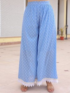 Mujeres étnicas geométricas impresas puro algodón A-Line Kurta con Palazzos & Dupatta indio pakistaní salwaar kameez - Product Image 6