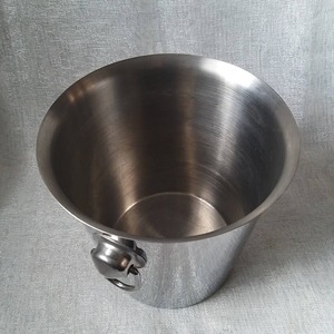 Seau à glace classique en acier inoxydable avec poignée, capacité de 3 L, portable et durable pour refroidir les boissons - Bac à boissons personnalisable pour - Product Image 3