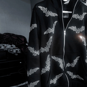 Sweat à capuche personnalisé avec strass brillants, cristal scintillant, polaire chaud, élégant, mode streetwear d'hiver, pull confortable - Product Image 5