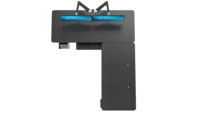 Bureau debout convertible en L VersaDesk PowerLift, design contemporain noir, hauteur réglable, finition thermolaquée pour bureau