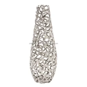 ZAHID EXPORTS Vase à fleurs de table en fer noir mat de conception côtière d'Uttar Pradesh - Product Image 2