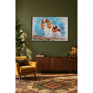 Impression sur toile de Fida Watercolor Cavalier sur un souche d'arbre - Product Image 5