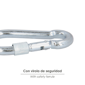 Moschettone da pompiere con meccanismo di bloccaggio, 6 x 60 mm. Per Uso Domestico - Product Image 3