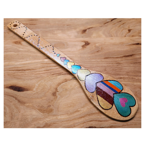 Cuillère en bois Logo imprimé personnalisé Outils de cuisine Spatule en bois Cuillère Designer populaire Prix de gros - Product Image 4