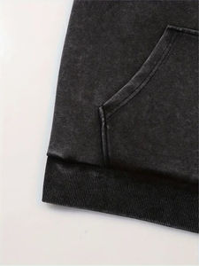 Sudadera con Capucha Casual Vintage Personalizable con Lavado Ácido para Hombre, 100% Algodón, Corte Regular, Forro Polar de Alta Calidad, Impermeable y Transpirable - Product Image 4