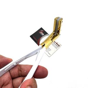 Alicates de extensión de cabello con cinta de acero inoxidable en tono dorado blanco Herramientas de extensión de cabello con logotipo personalizado - Product Image 2