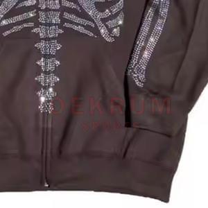 Vente en ligne Sweats à capuche en strass pour hommes personnalisés Nouvelle arrivée Sweats à capuche en strass pour hommes - Product Image 6