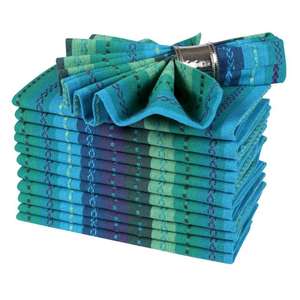 Vente d'usine Serviettes De Dîner En Tissu-Lin Coton TEAL MULTI Couleur Naturelle Cocktails Serviettes De Dîner Lavable En Machine Serviettes De Dîner - Product Image 1