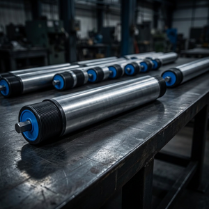 Rouleau de convoyeur silencieux à boîtier plastique résistant à l'huile, poulie à nervures en V, entraîné par roulement à billes STKM/SUS304 pour l'industrie alimentaire et électronique - Product Image 1
